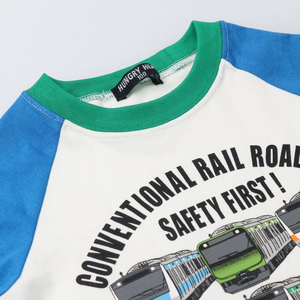 JR新幹線電車袖プリント長袖Tシャツ
