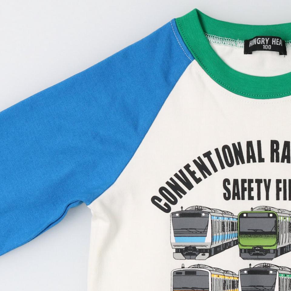 JR新幹線電車袖プリント長袖Tシャツ