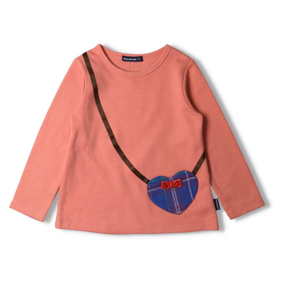 チェック柄ハートポシェットＴシャツ