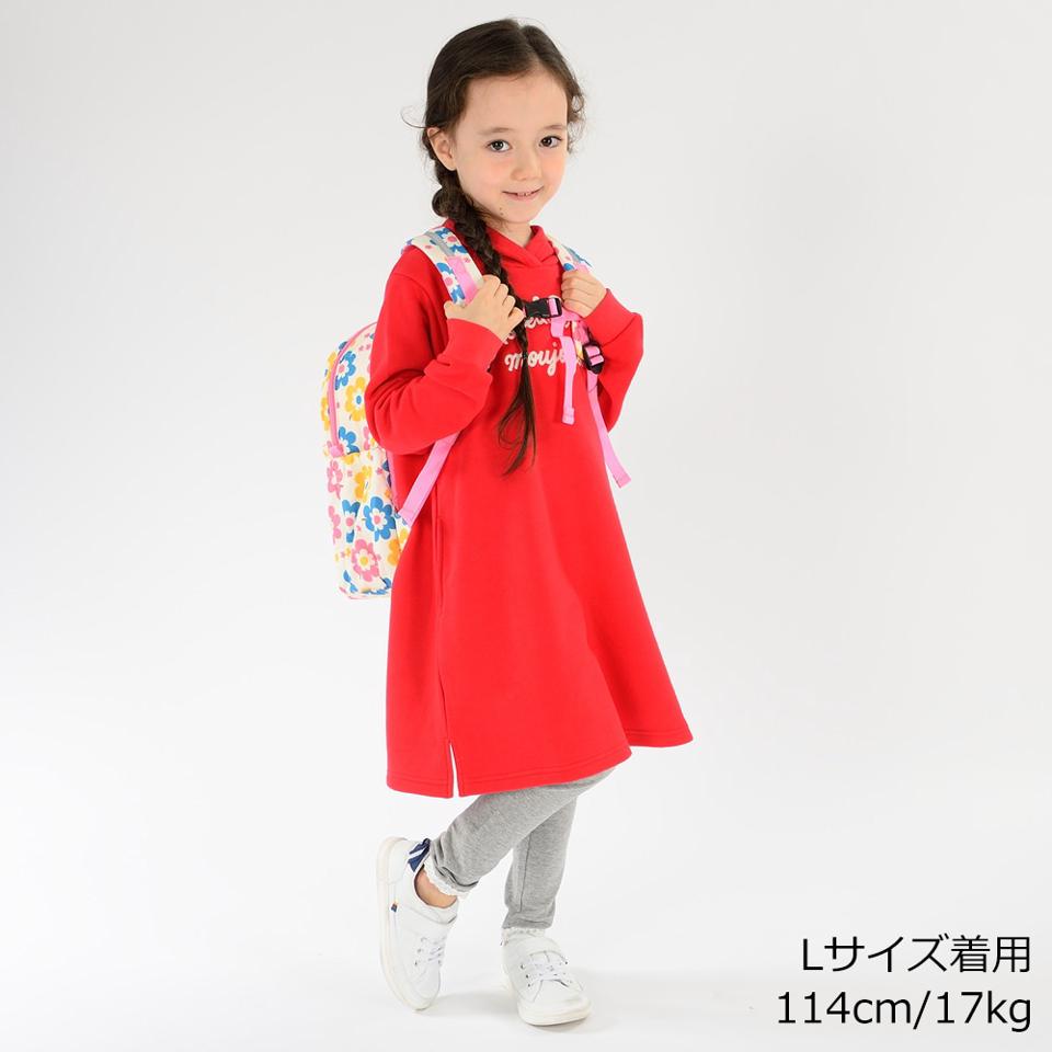 はっ水加工お花・イチゴ総柄ボンディングリュック