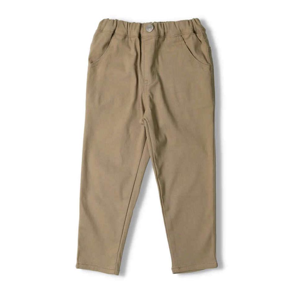 ストレッチツイル無地撥水テーパードパンツ