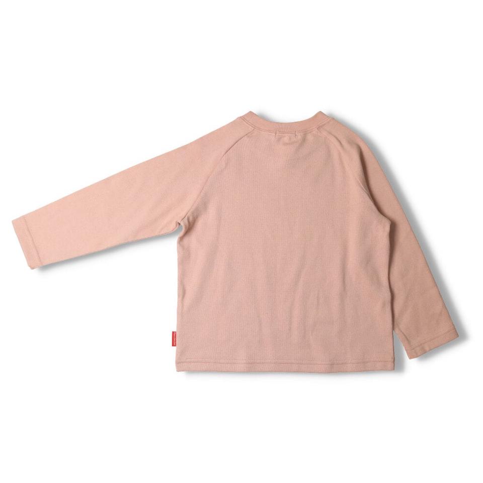 ハート・チェリープリント裾スカラップ長袖Tシャツ