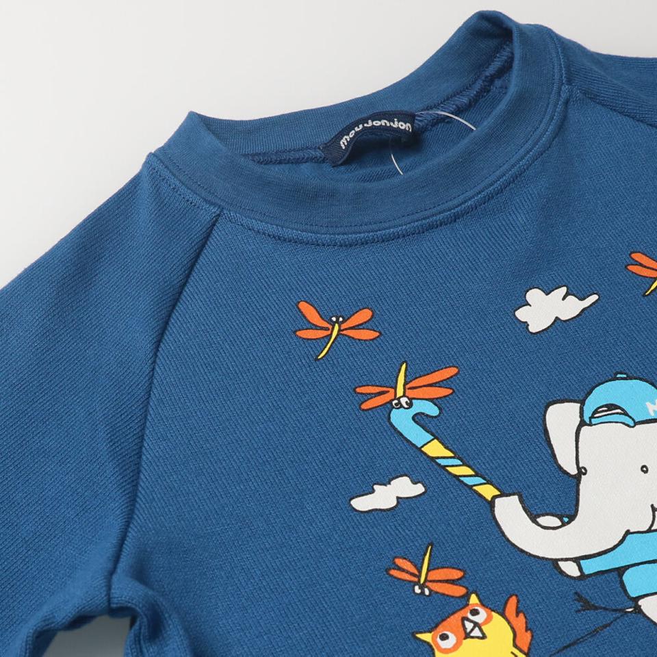ハート・チェリープリント裾スカラップ長袖Tシャツ