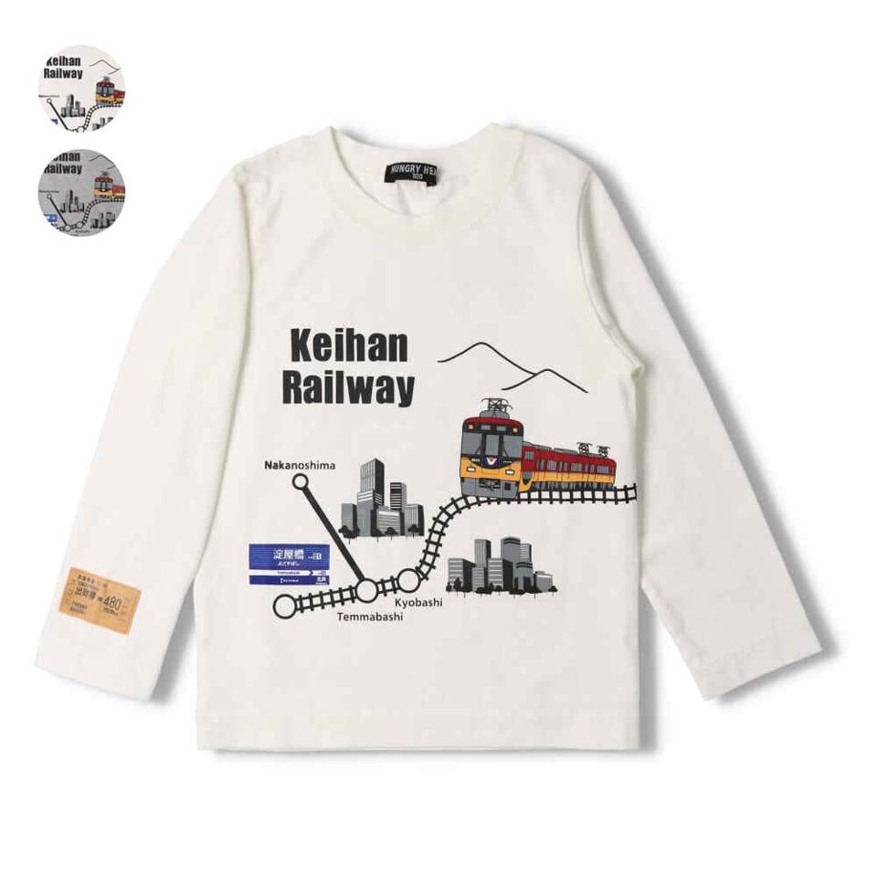 京阪電車路線図プリントＴシャツ