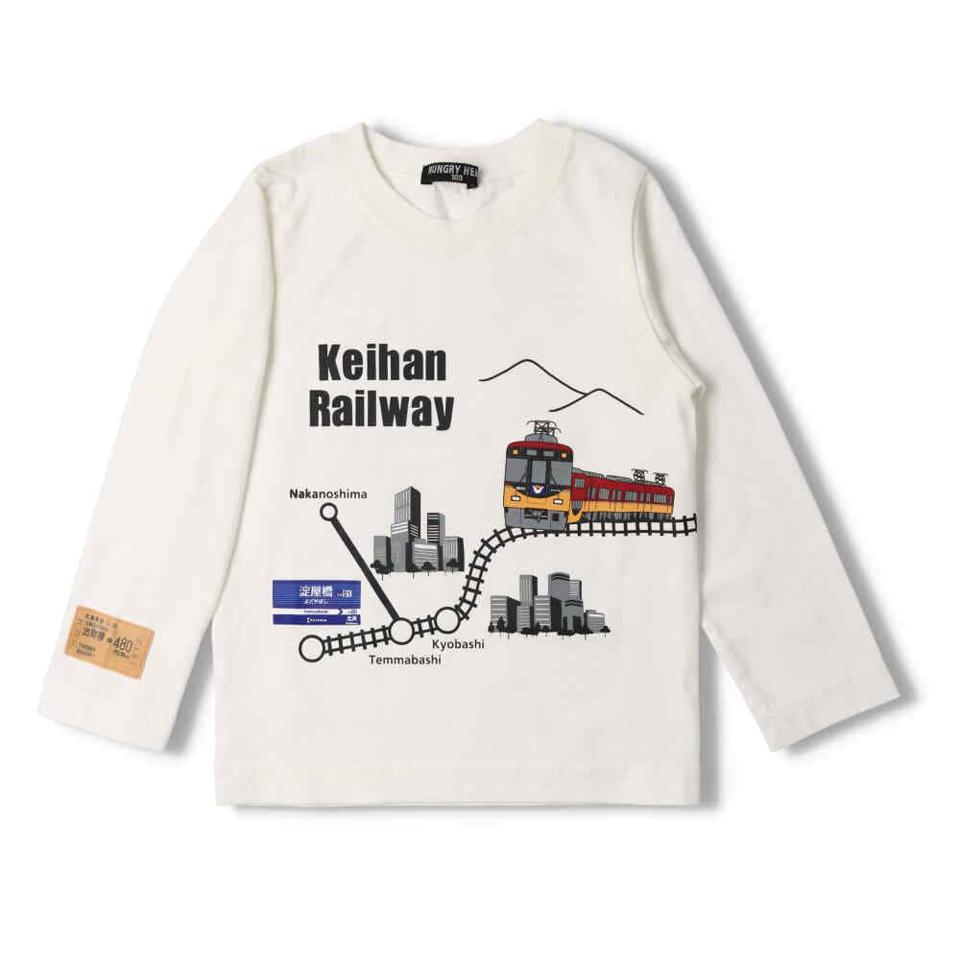 京阪電車路線図プリントＴシャツ