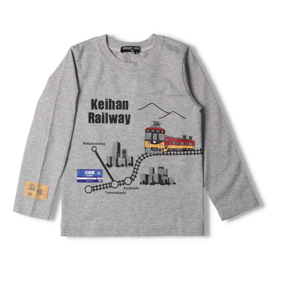 京阪電車路線図プリントＴシャツ
