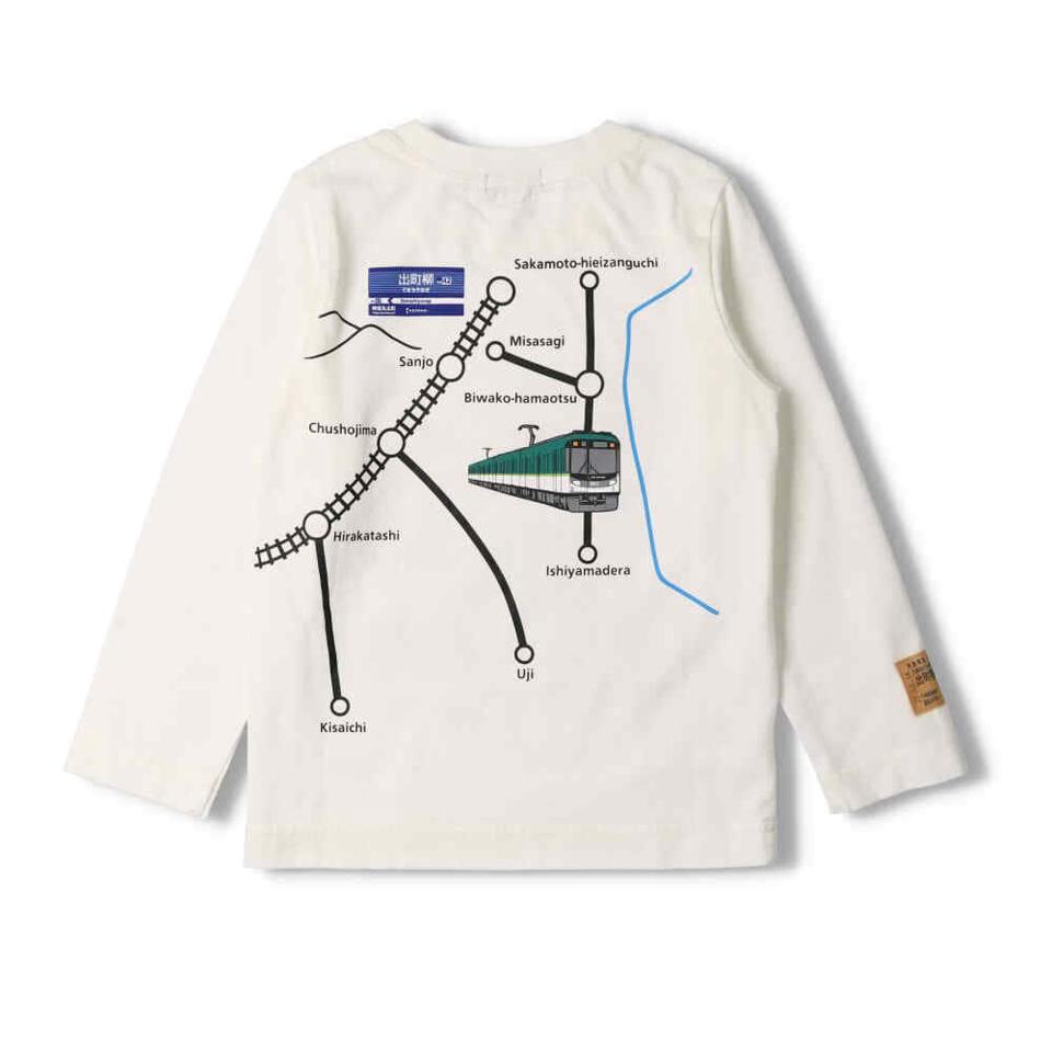 京阪電車路線図プリントＴシャツ