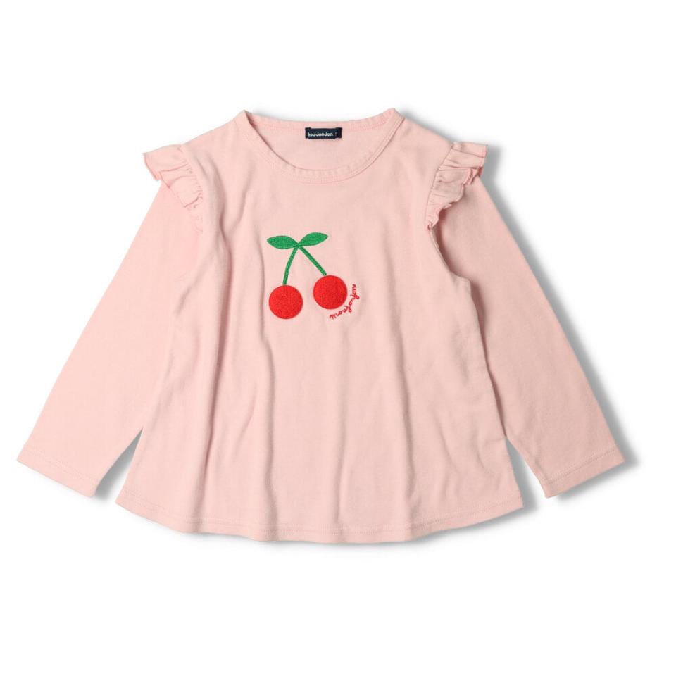 さくらんぼ・星柄袖フリルＴシャツ