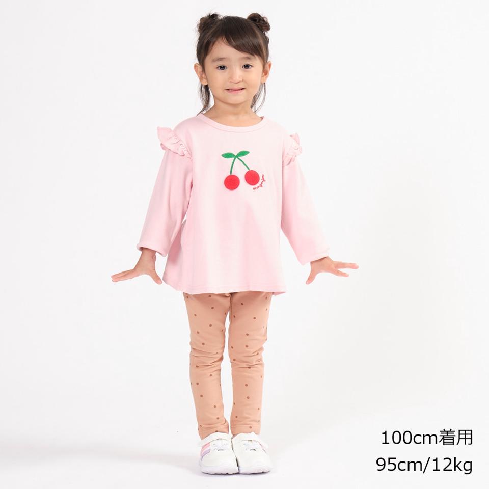 さくらんぼ・星柄袖フリルＴシャツ