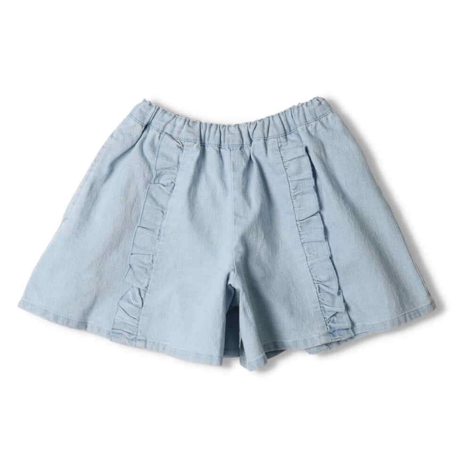 ストレッチデニムキュロットパンツ