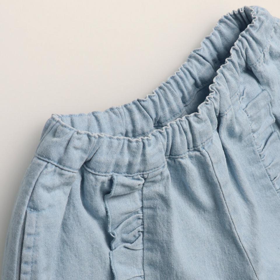 ストレッチデニムキュロットパンツ