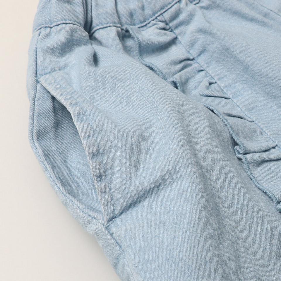 ストレッチデニムキュロットパンツ
