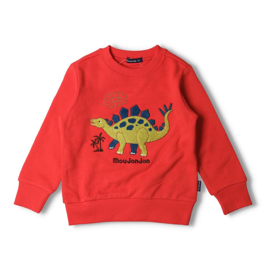 恐竜サガラ刺繍裏毛トレーナー