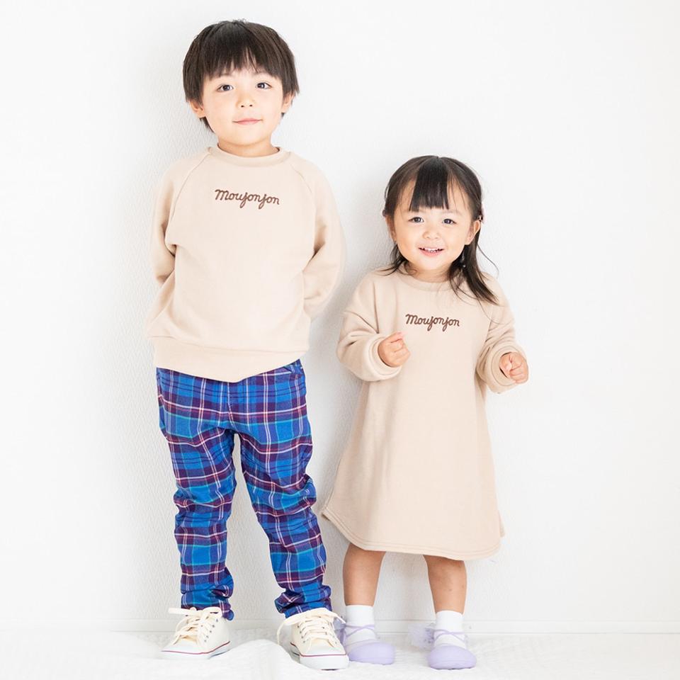 ロゴ刺繍裏毛トレーナー