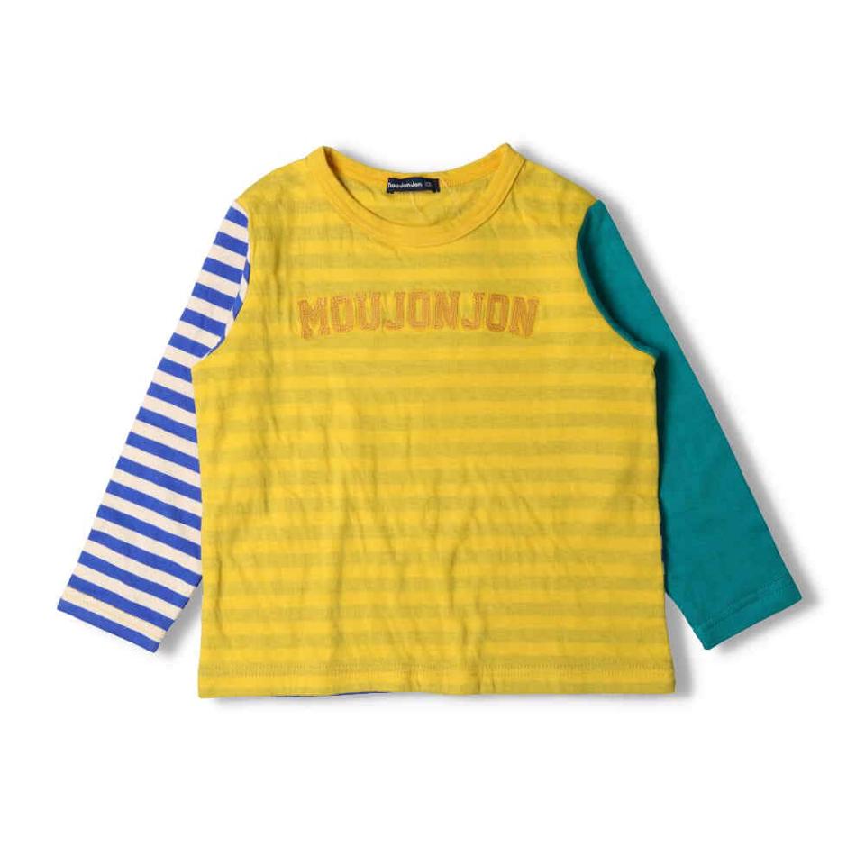 ロゴ刺繍クレイジー配色接結Ｔシャツ