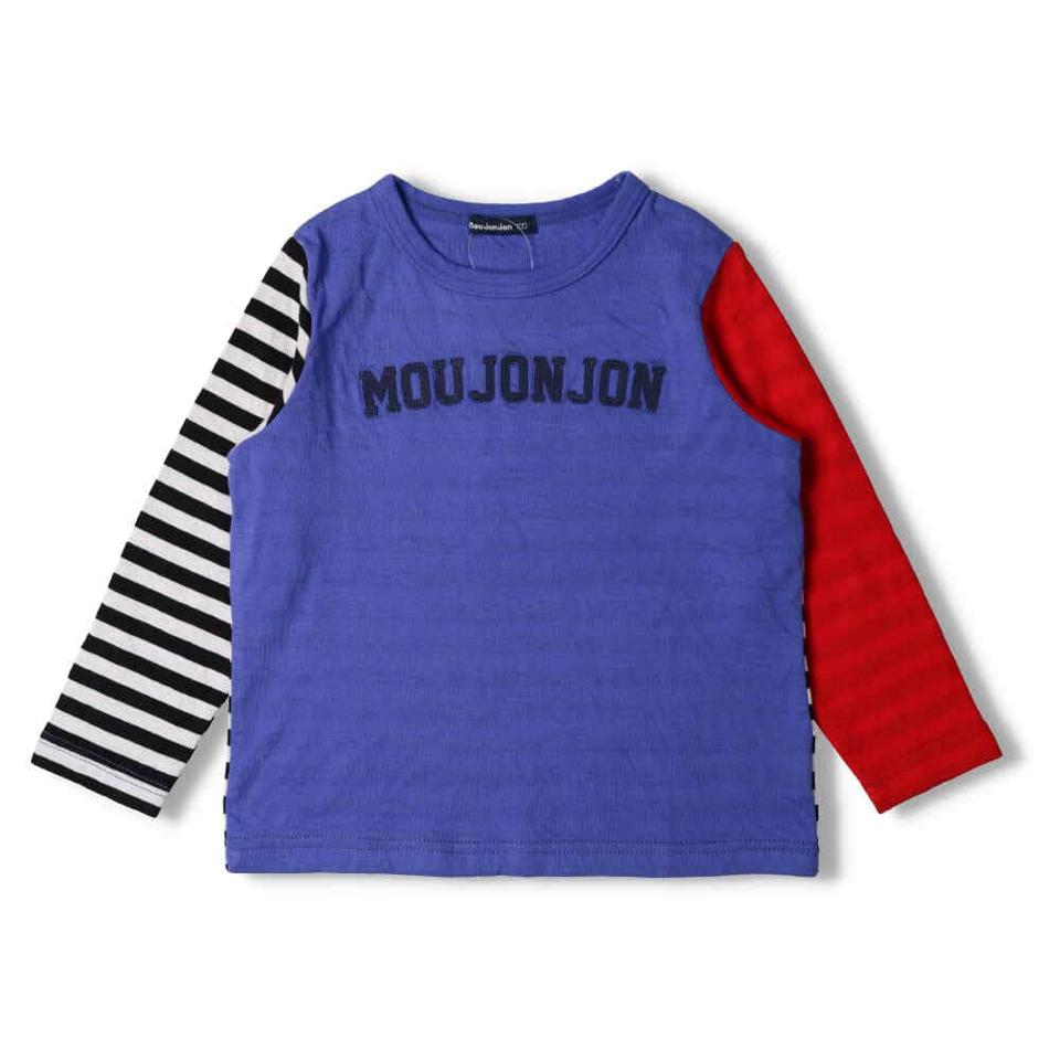 ロゴ刺繍クレイジー配色接結Ｔシャツ
