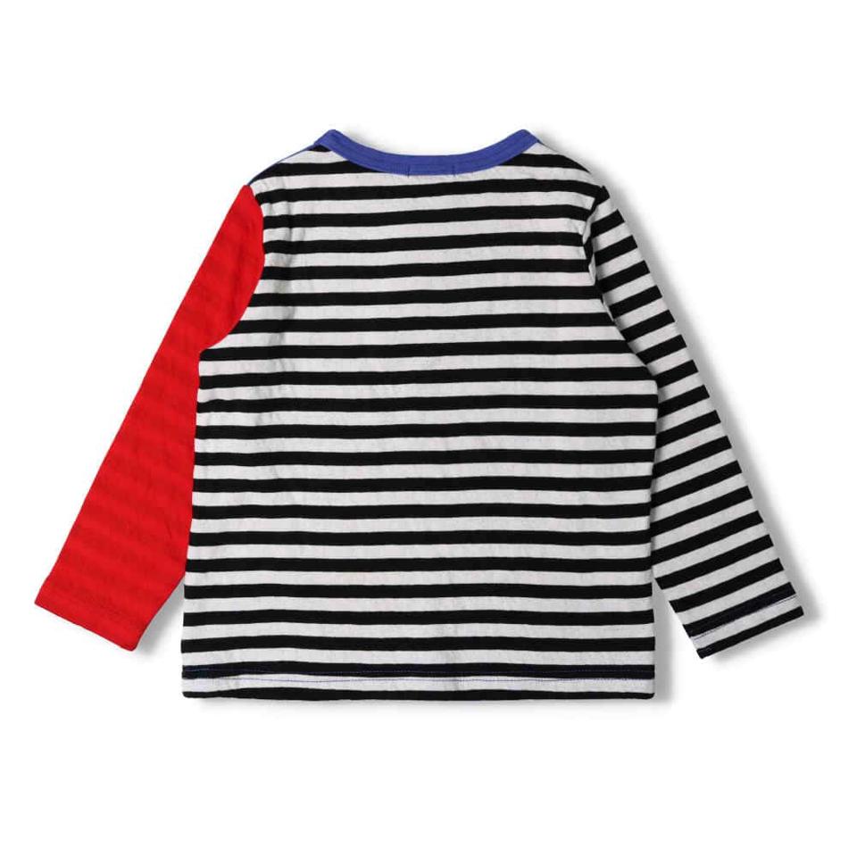 ロゴ刺繍クレイジー配色接結Ｔシャツ