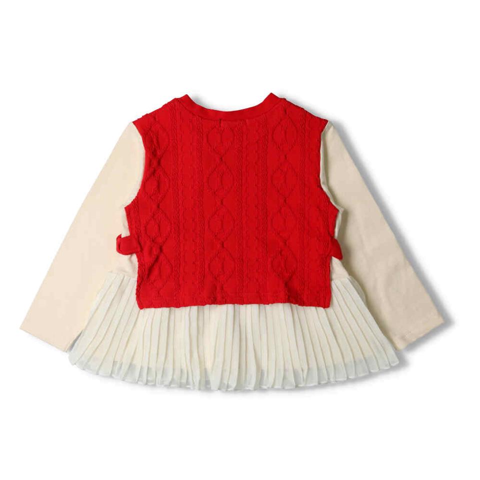 シフォンプリーツチュニックTシャツ