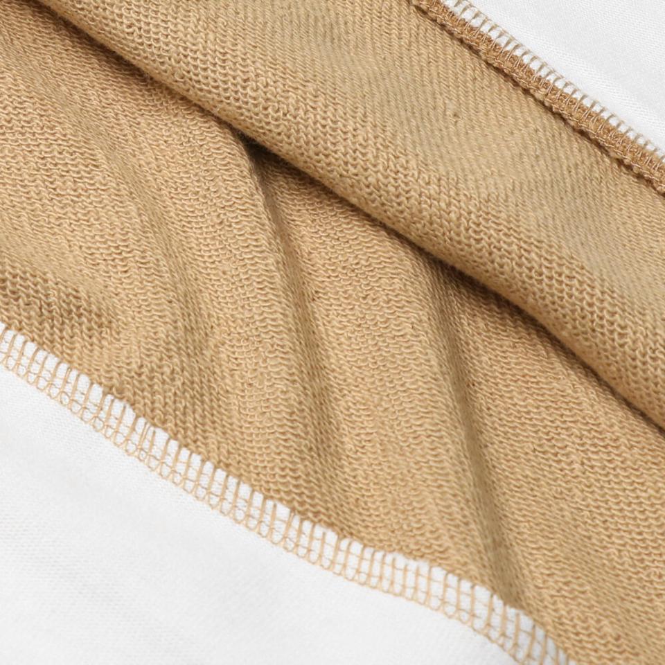 Mサガラ刺繍レイヤード風裏毛トレーナー