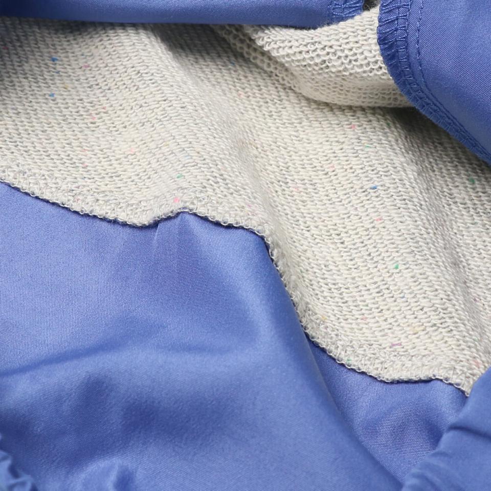 異素材切替ロゴ刺繍裏毛トレーナー