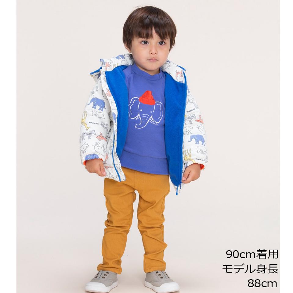 のびふわ無地ツイル長パンツ