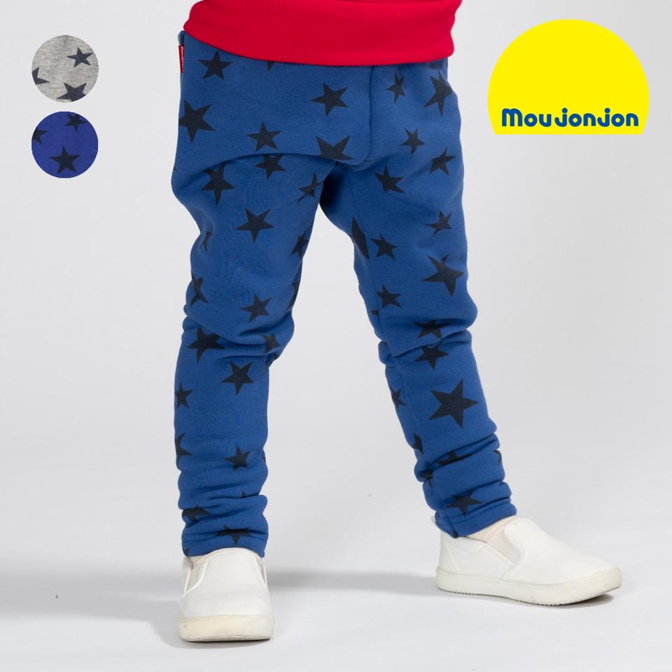 星柄裏起毛パンツ