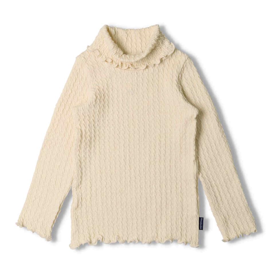 ケーブルジャガードタートルネックＴシャツ