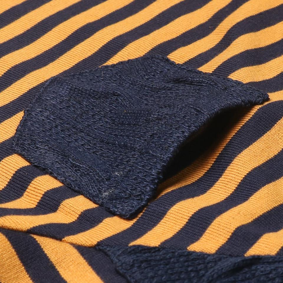 ニット配色ボーダーTシャツ