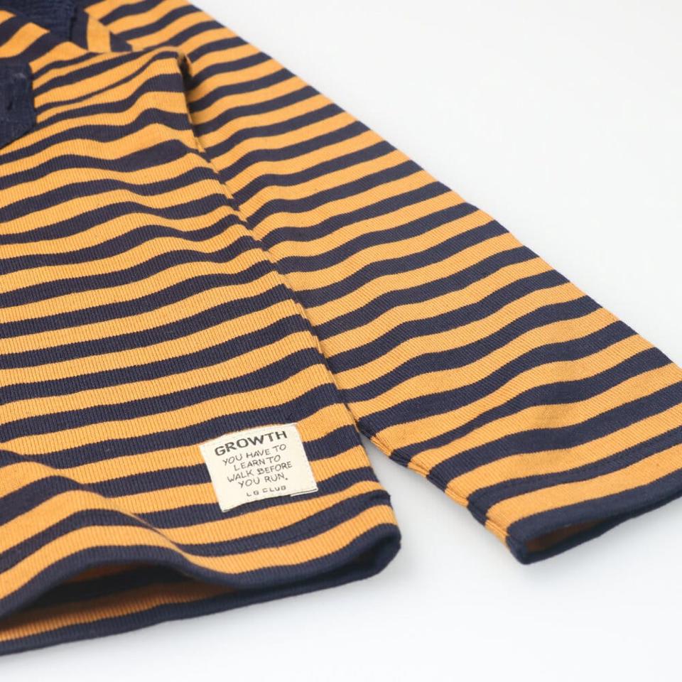 ニット配色ボーダーTシャツ