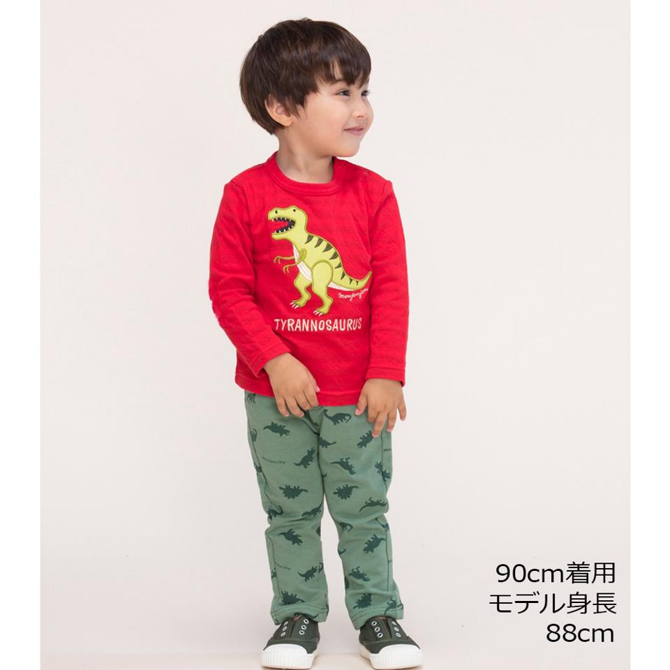 恐竜アップリケ接結Ｔシャツ
