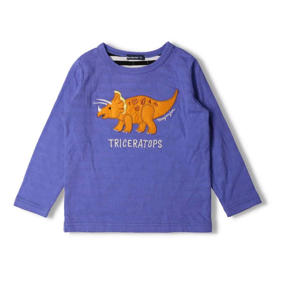 恐竜アップリケ接結Ｔシャツ