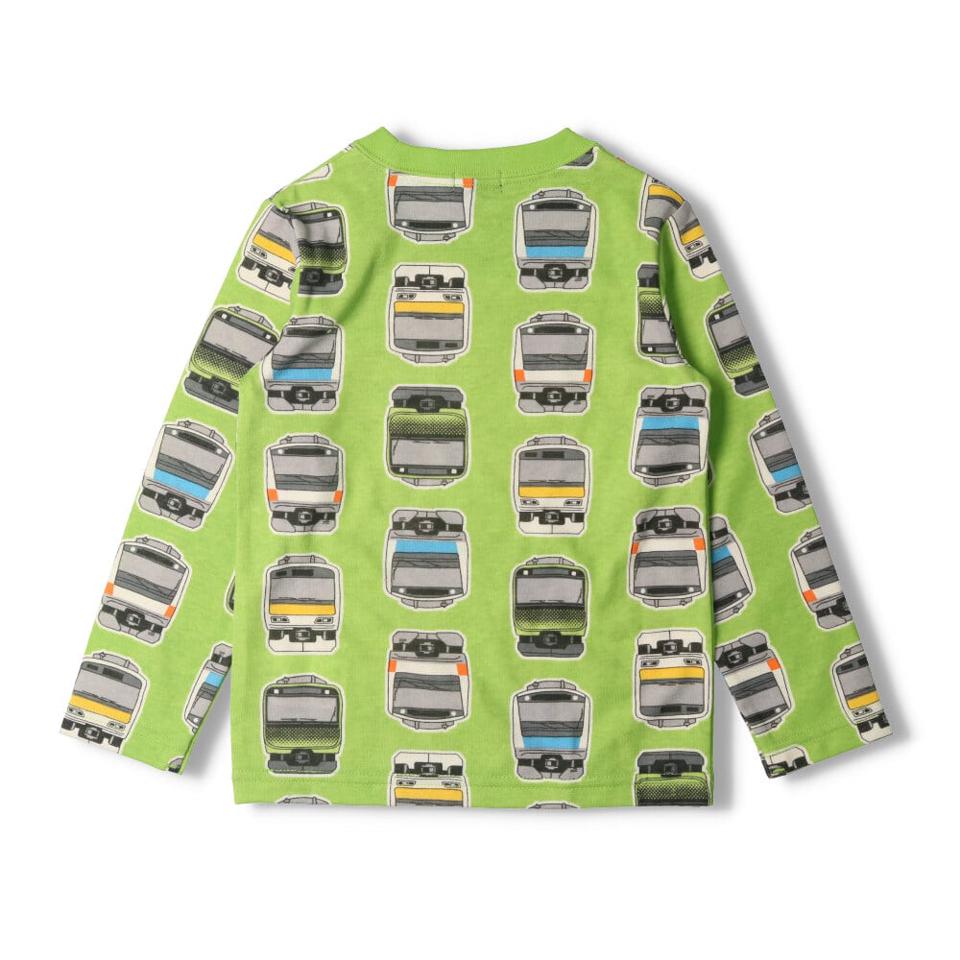 JR新幹線電車プリント長袖Tシャツ