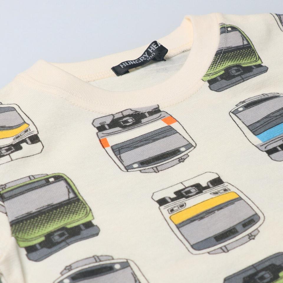 JR新幹線電車プリント長袖Tシャツ