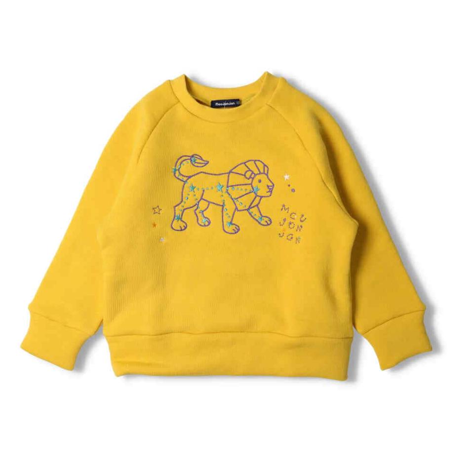 動物星座刺繍裏起毛トレーナー