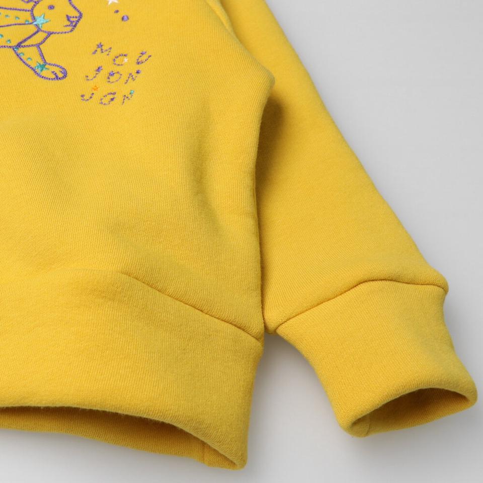 動物星座刺繍裏起毛トレーナー