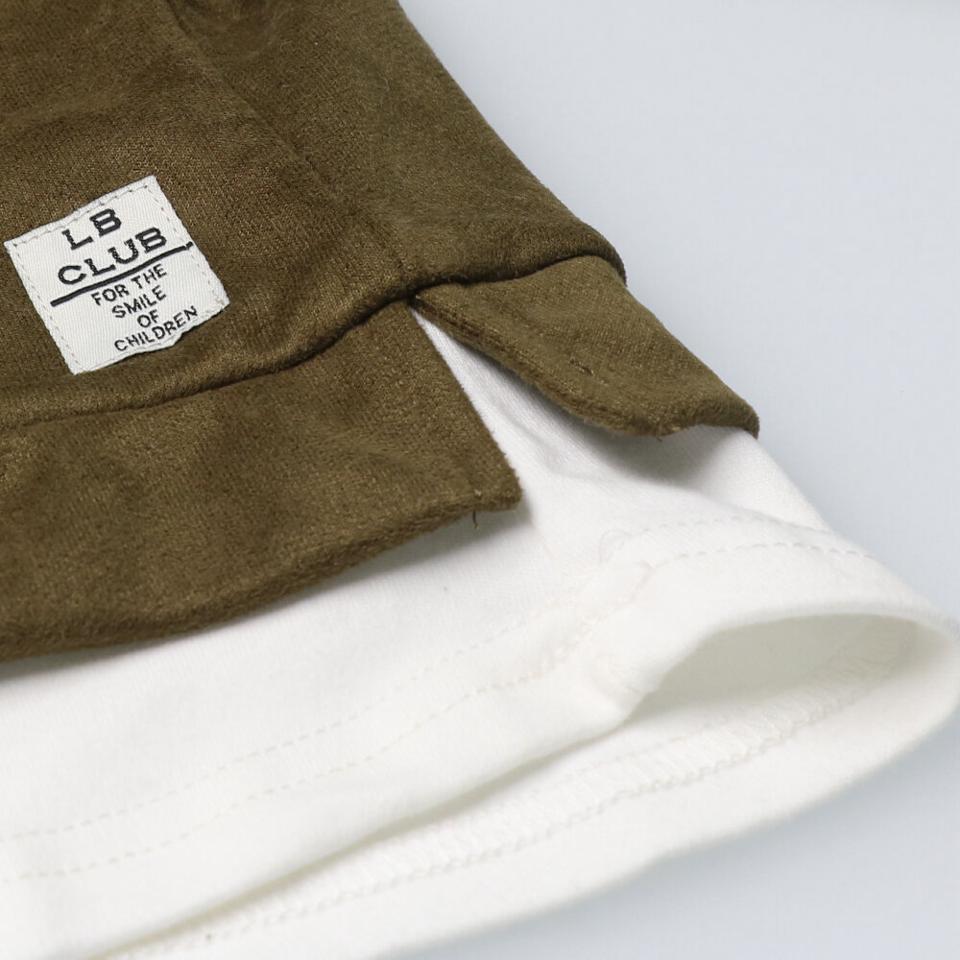 スエードライク裏毛重ね着風Ｔシャツ