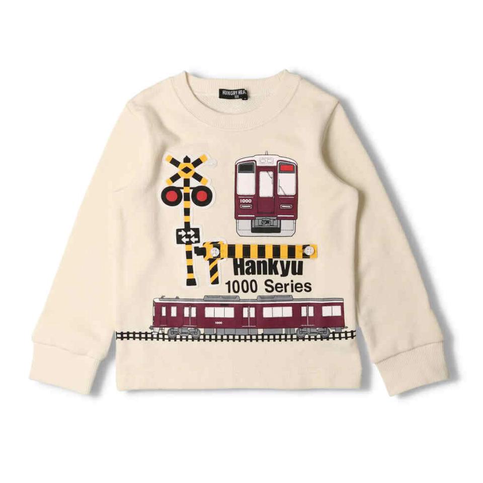JR新幹線電車プリント裏毛トレーナー