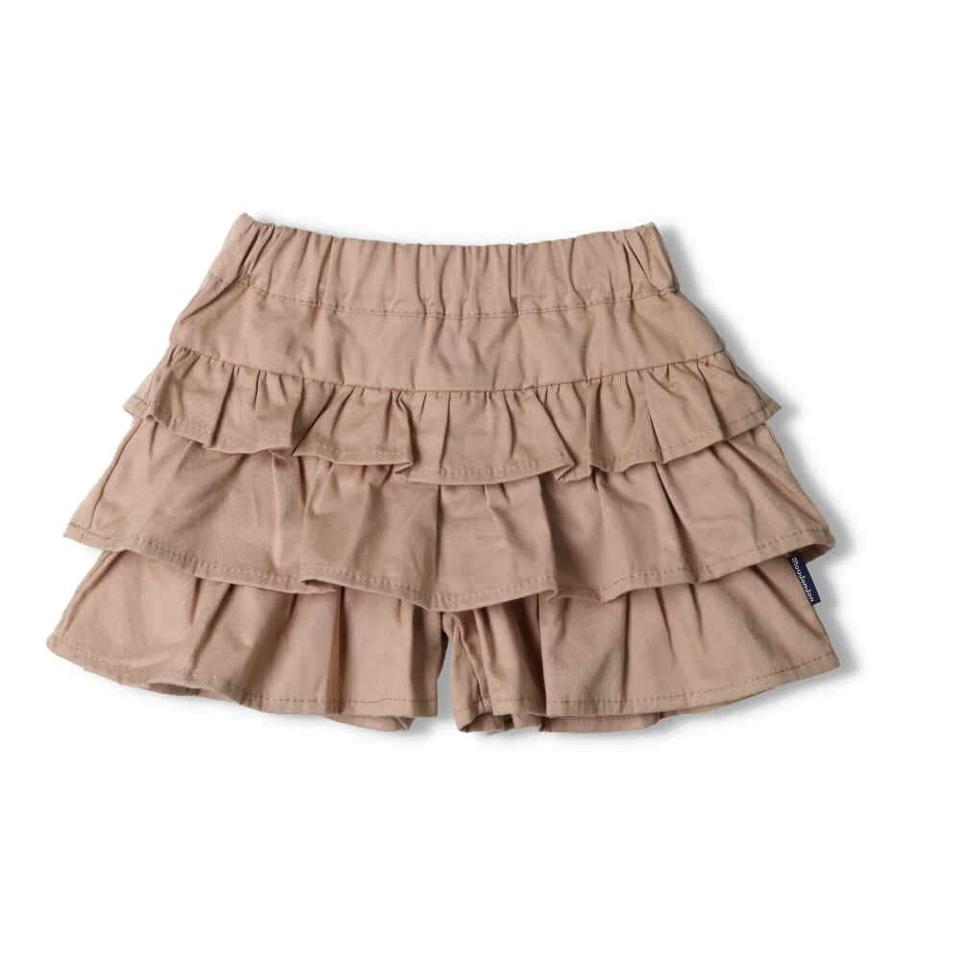 無地フリルキュロットパンツ