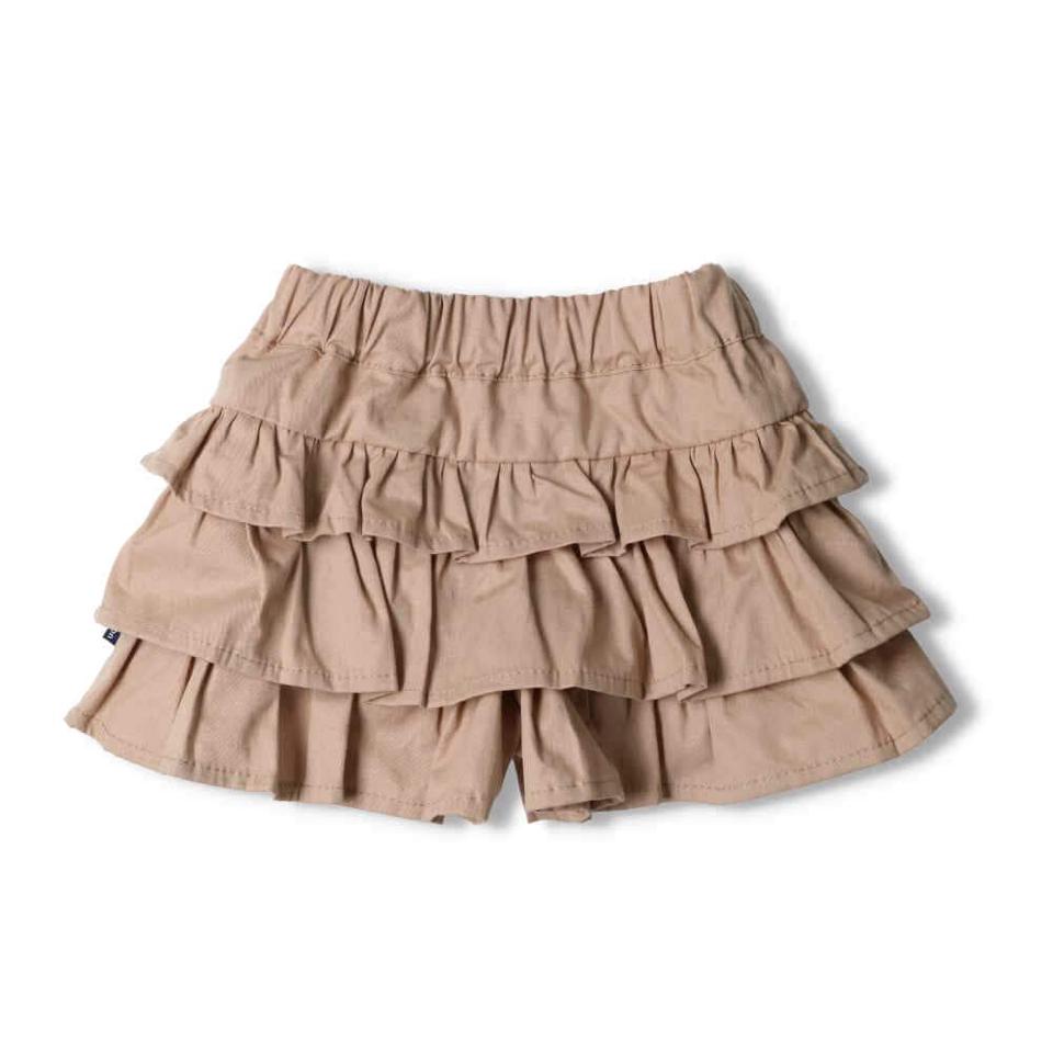 無地フリルキュロットパンツ