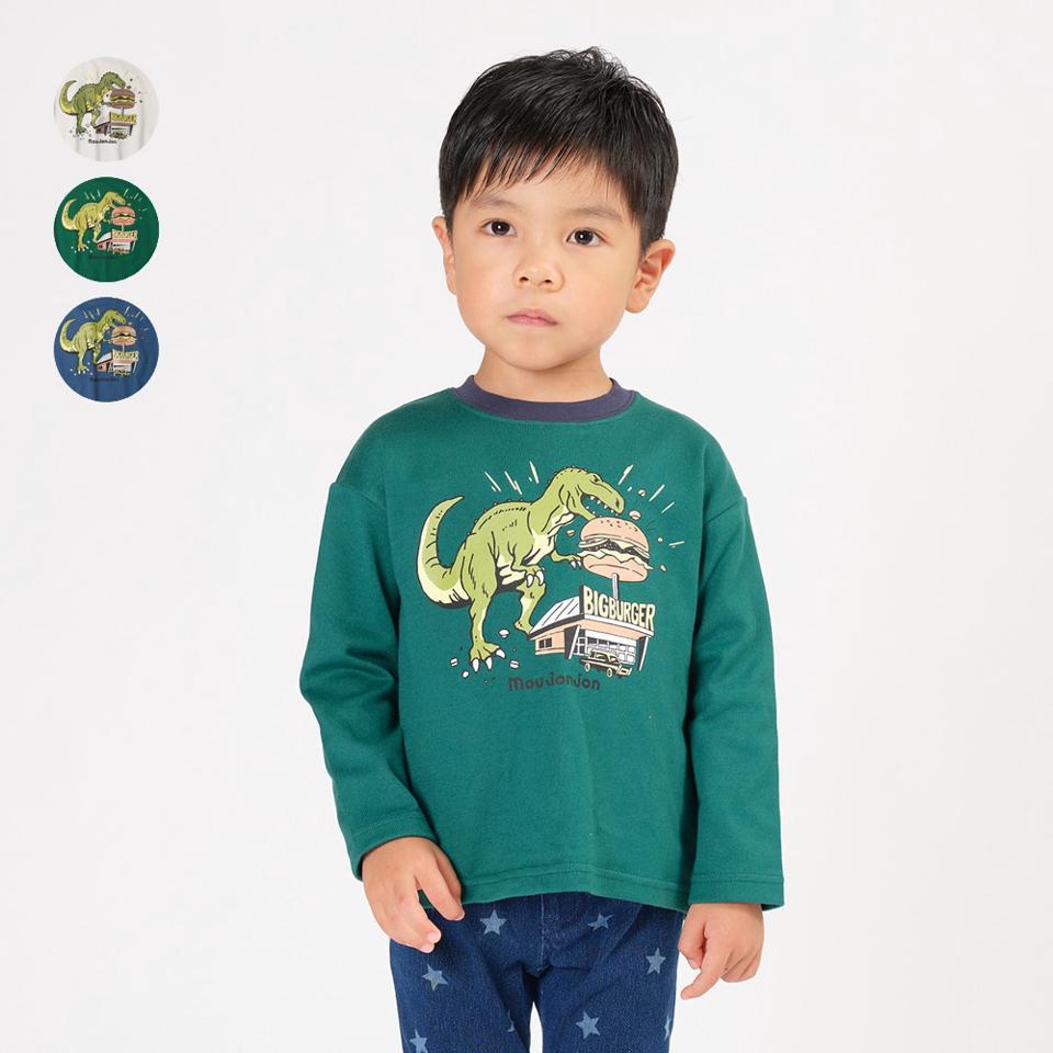 チェック切替長袖Tシャツ