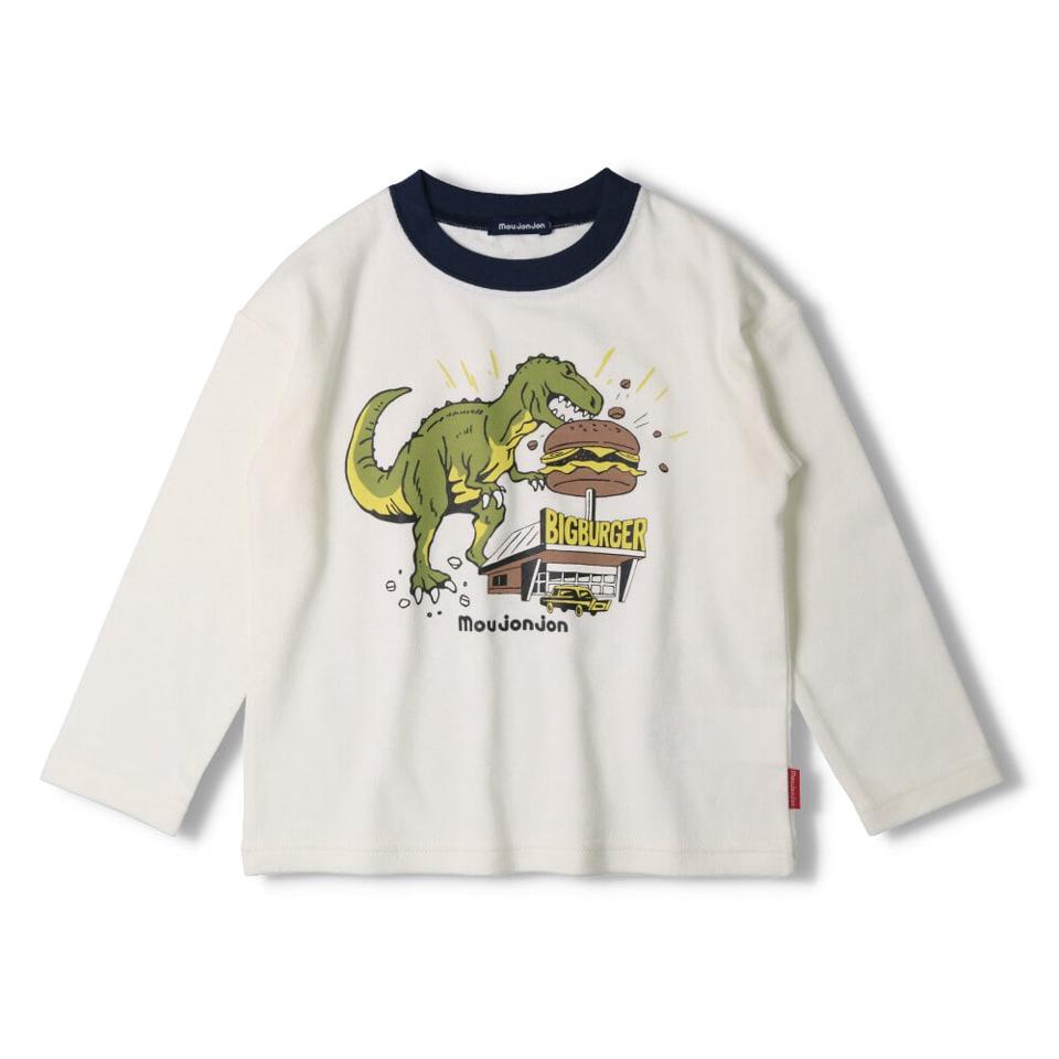 チェック切替長袖Tシャツ