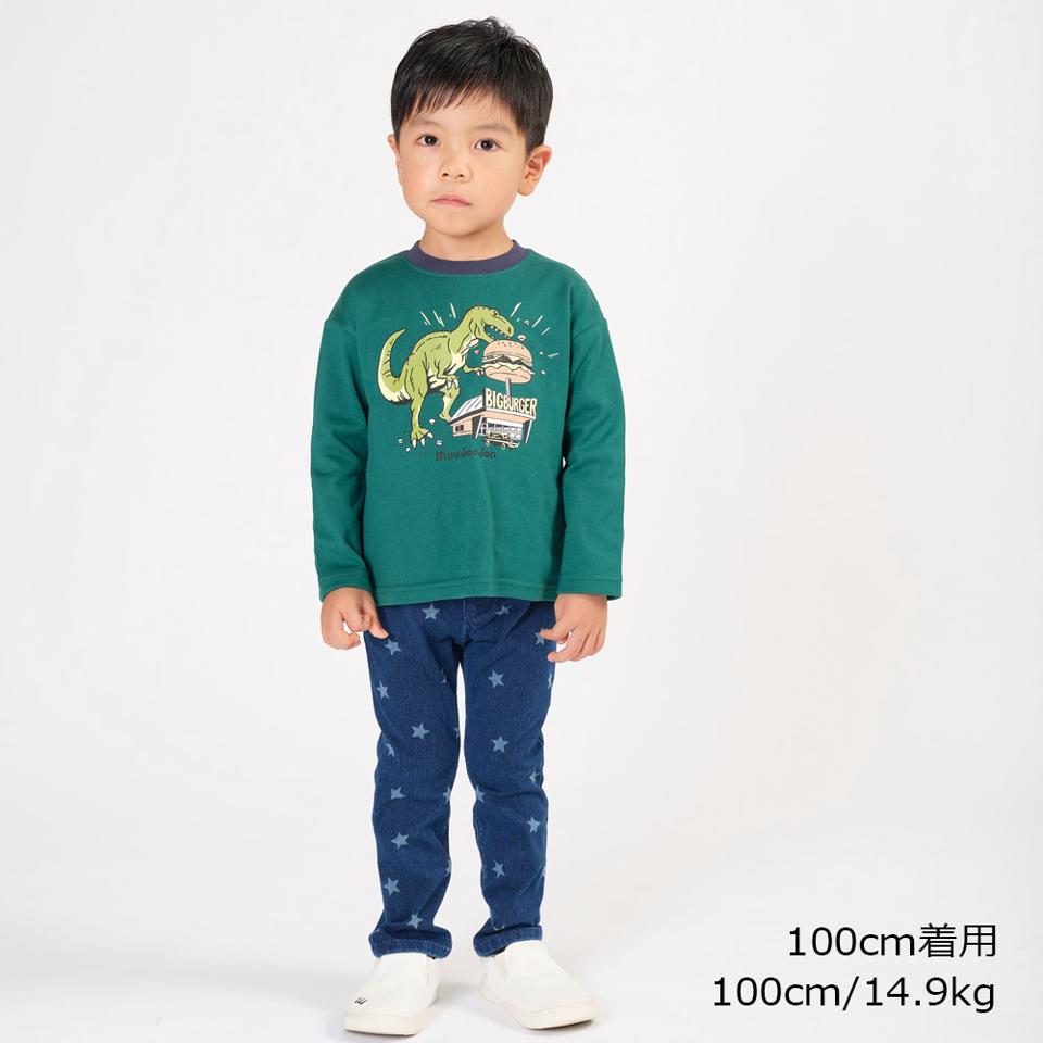 チェック切替長袖Tシャツ