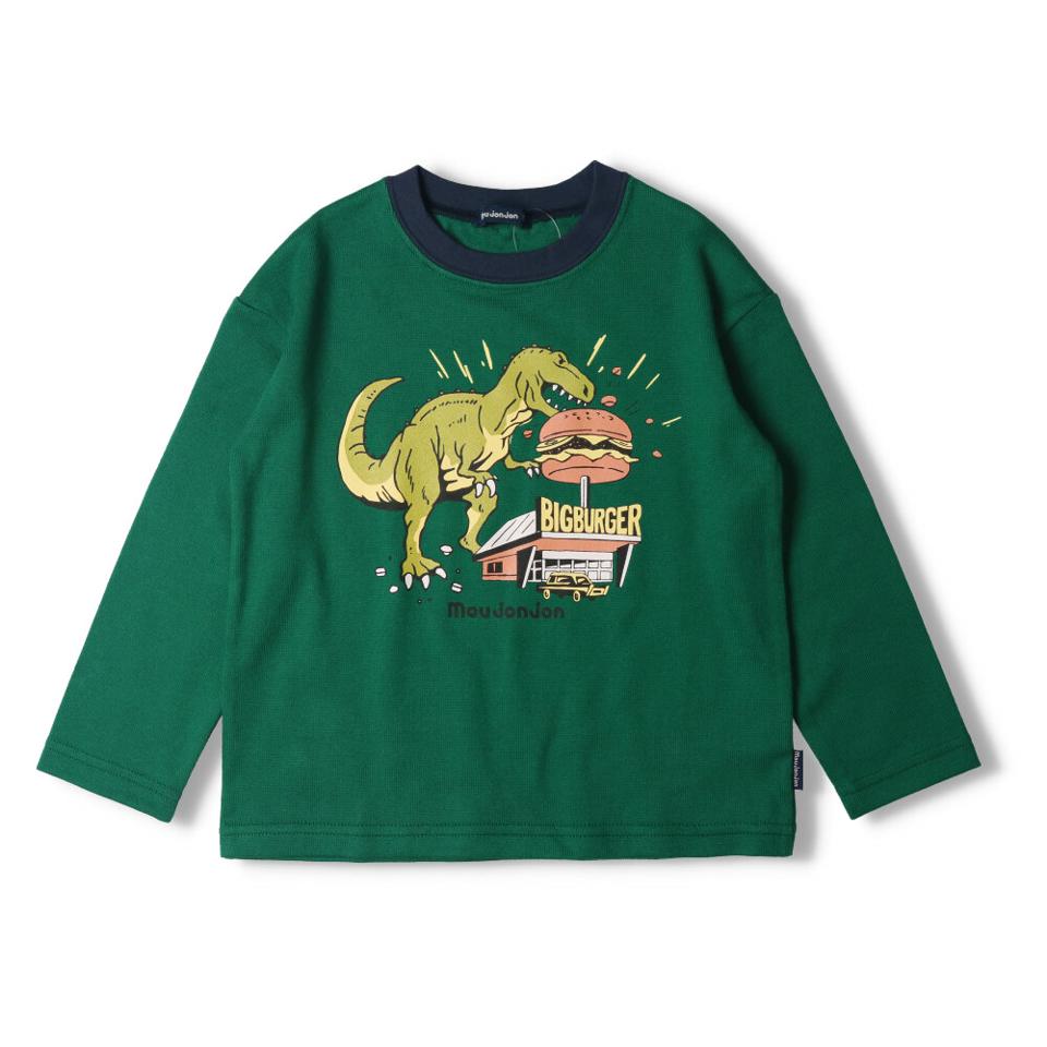 チェック切替長袖Tシャツ