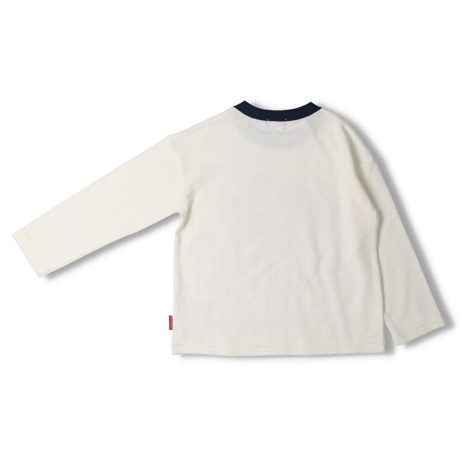 チェック切替長袖Tシャツ