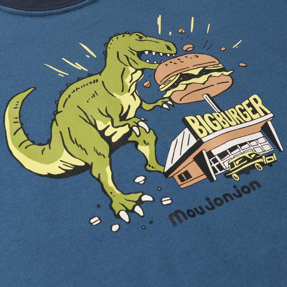 チェック切替長袖Tシャツ