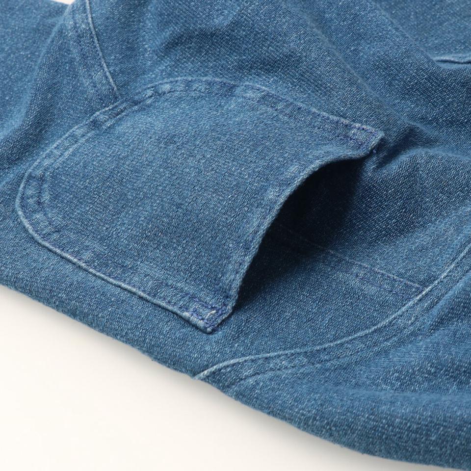 インディゴストレッチ裏毛パンツ