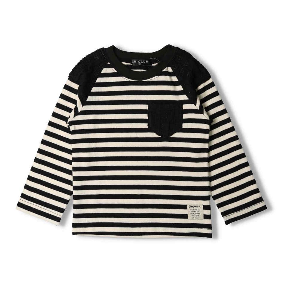 ニット配色ボーダーTシャツ