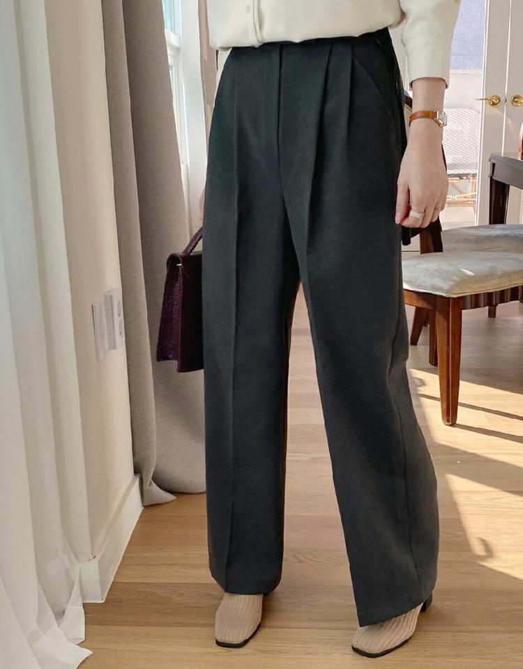 ウール混サイドベルトワイドスラックス・全4色・t71296 レディース 【pt】スラックス パンツ ズボン ワイドスラックス ロングパンツ ワイドパンツ ウール 単色 無地 シンプル ベーシック 大人 オフィスカジュアル 秋 冬 韓国ファッション ハイホリHIHOLLI