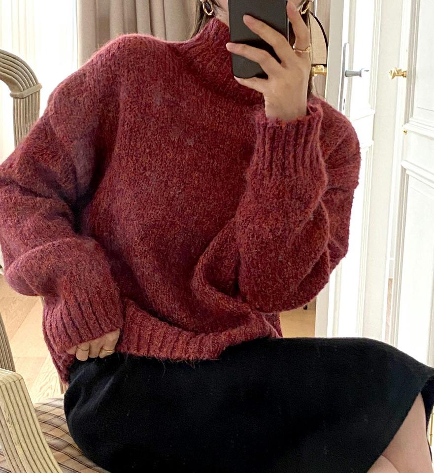 【只今10%OFF】カラーミックスハイネックルーズニット・全4色・b71289 レディース 【tops】トップス ニット 長袖 ハイネック シンプル カジュアル ラフ ニットトップス ゆったり 秋 冬 韓国ファッション ハイホリHIHOLLI【ニットセール】