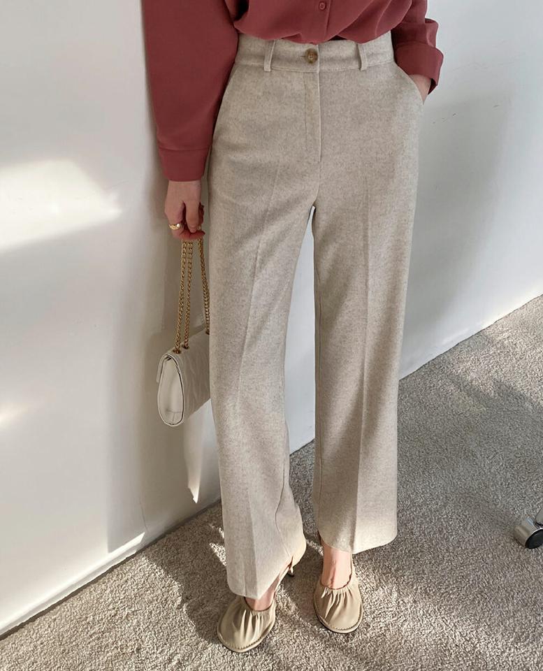 シークレットゴムストレートパンツ・全3色・t00488 レディース 【pt】パンツ ズボン ロングパンツ 長ズボン ストレート 単色 無地 シンプル ベーシック 大人 カジュアル ラフ きれいめ 秋 冬 韓国ファッション ハイホリHIHOLLI